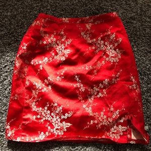 Satin Japanese style skirt